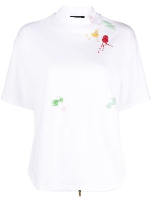 Undercover bead-detailing cotton T-shirt - White