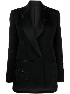 Undercover bead-embellished double-breasted blazer - Black