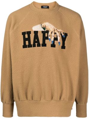 Undercover bead-embellished fleece sweatshirt - Brown