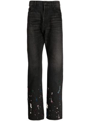 Undercover bead-embellished straight-leg jeans - Black