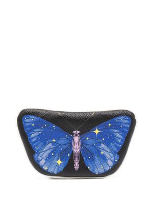 Undercover butterfly-print leather pouch - Multicolour