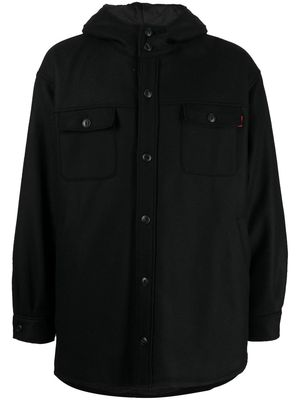 Undercover button-up hooded jacket - Black