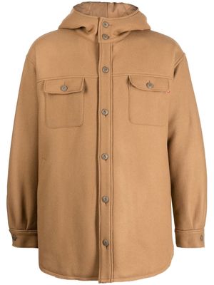 Undercover button-up hooded jacket - Brown