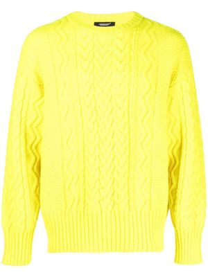 Undercover cable-knit jumper - Yellow