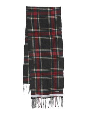 Undercover check pattern scarf - Black