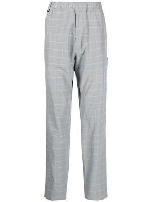 Undercover check-pattern silk-blend trousers - Grey