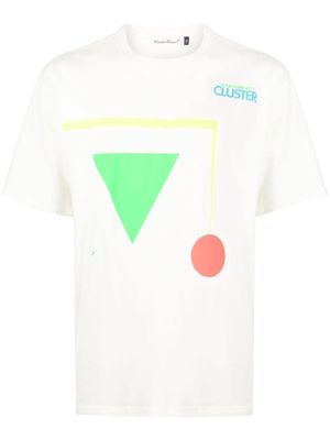 Undercover Cluster geometric-print cotton T-shirt - White