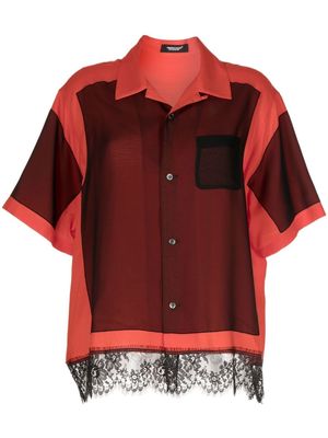 Undercover colour-block short-sleeve shirt - Red