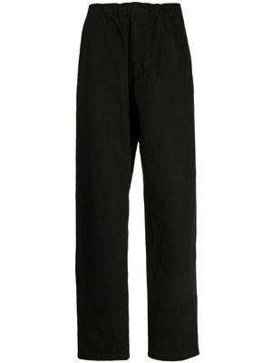 Undercover cotton-linen straight-leg trousers - Black