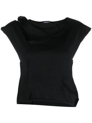 Undercover cut-out cotton T-shirt - Black