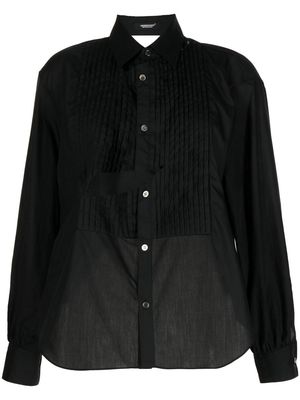 Undercover cut out-detail button-front shirt - Black