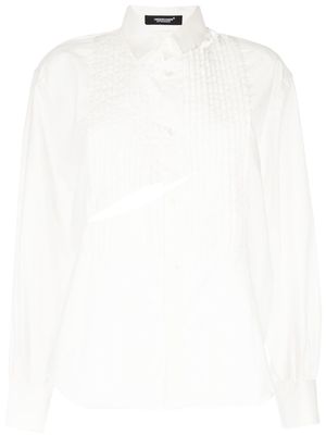 Undercover cut-out detail cotton shirt - White