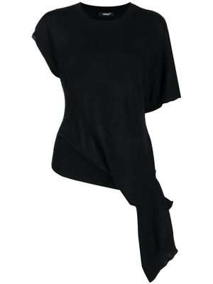 Undercover cut-out detailing wool top - Black