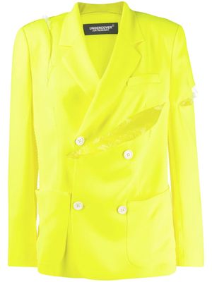 Undercover cut-out double-breasted blazer - Yellow