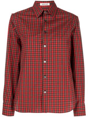 Undercover detachable sleeves cotton shirt - Red