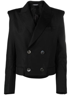 Undercover double-breasted cropped blazer - Black