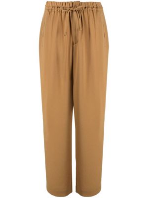 Undercover drawstring-waist straight-leg trousers - Brown