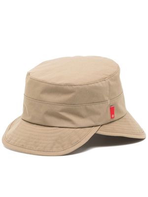 Undercover embroidered-logo cotton bucket hat - Neutrals