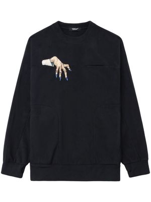 Undercover embroidered-motif crew-neck sweatshirt - Black