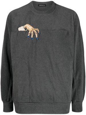 Undercover embroidered-motif crew-neck sweatshirt - Grey