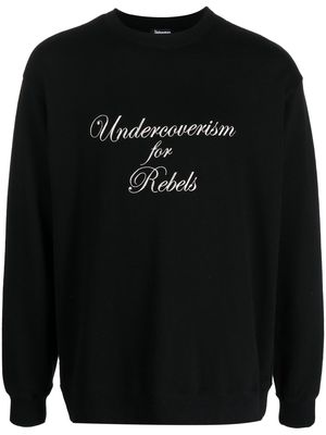 Undercover embroidered slogan sweatshirt - Black