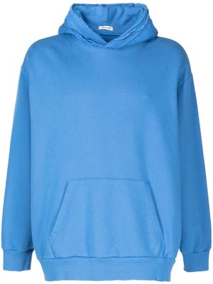 Undercover embroidered-trim cotton hoodie - Blue