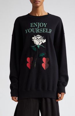 Undercover Enjoy Yourself Graphic Sweatshirt in Black