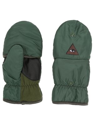 Undercover eye patch-detail padded gloves - Green