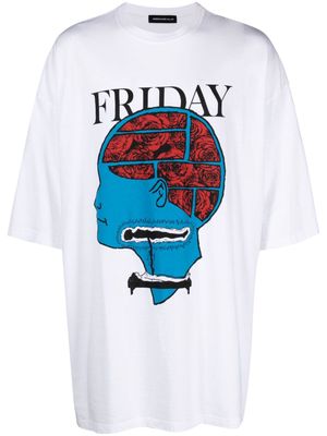 Undercover Friday graphic-print cotton T-shirt - White
