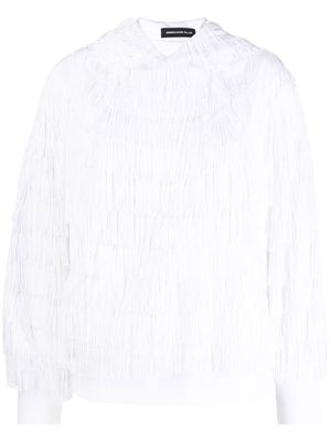 Undercover fringed longsleeved blouse - White