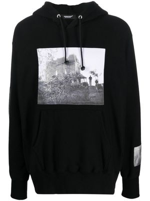 Undercover graphic drawstring hoodie - Black