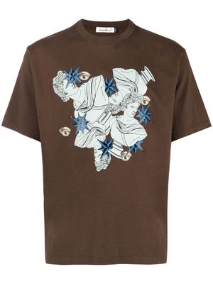 Undercover graphic-print cotton T-shirt - Brown