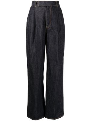 Undercover high-waist pleated jeans - Blue