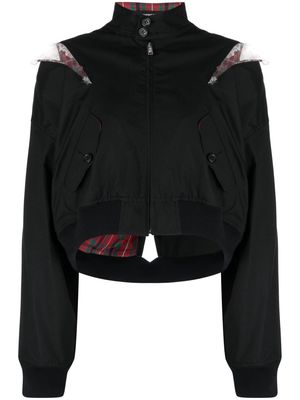 Undercover knot-detail cropped jacket - Black