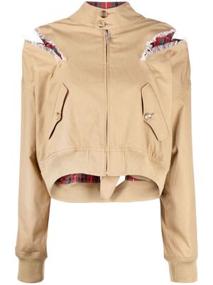 Undercover knot-detail cropped jacket - Yellow