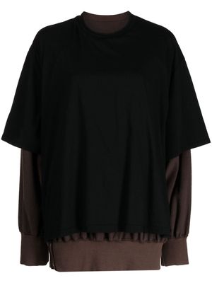 Undercover layered cotton sweatshirt - Black