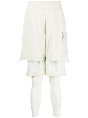 Undercover layered cotton trousers - White