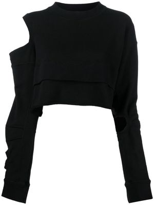 Undercover layered cut-out sweatshirt - Black