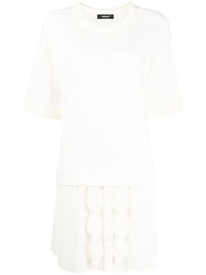 Undercover layered-effect T-shirt dress - White