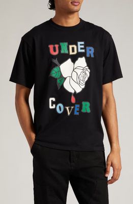 Undercover Logo Cotton Graphic T-Shirt in Black