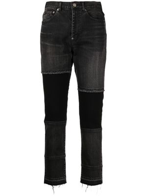 Undercover logo-patch cotton blend jeans - BLACK