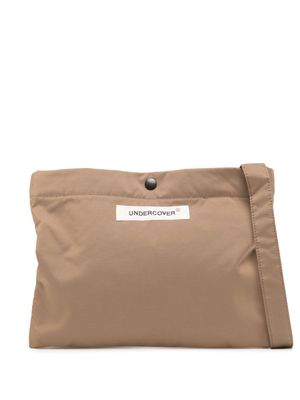 Undercover logo-patch shoulder bag - Brown