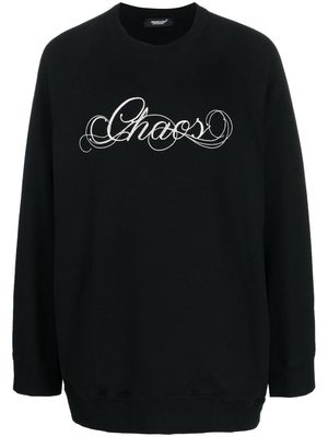 Undercover logo-print crew neck jumper - Black