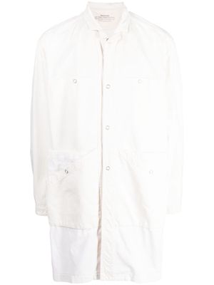 Undercover long cotton shirt coat - White