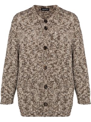 Undercover marl-knit oversized cardigan - Neutrals