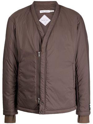 Undercover Monk V-neck padded jacket - Brown