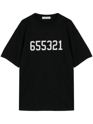 Undercover numbers-print cotton T-shirt - Black