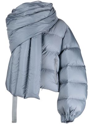 Undercover one-shoulder padded down jacket - Grey