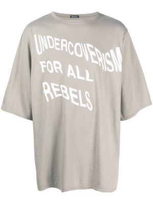 Undercover oversize-sleeve cotton T-shirt - Grey