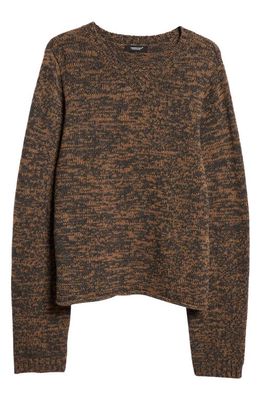 Undercover Oversize Wool V-Neck Sweater in Brown Mix